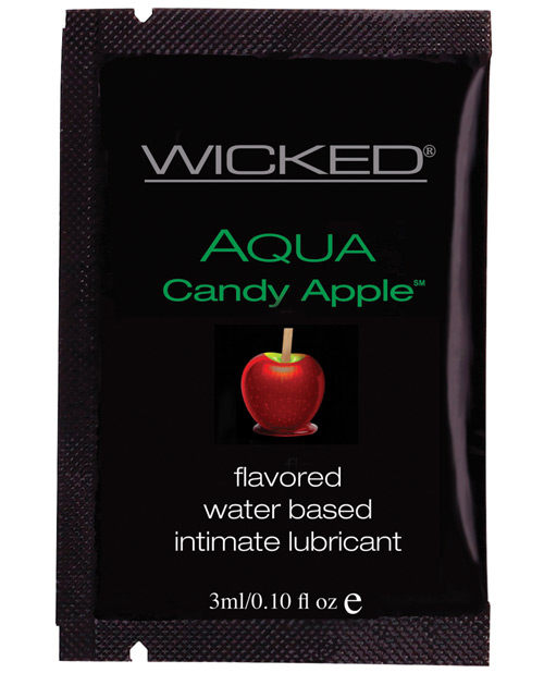 Wicked Sensual Care Aqua Water Based Lubricant-1 oz Candy Apple