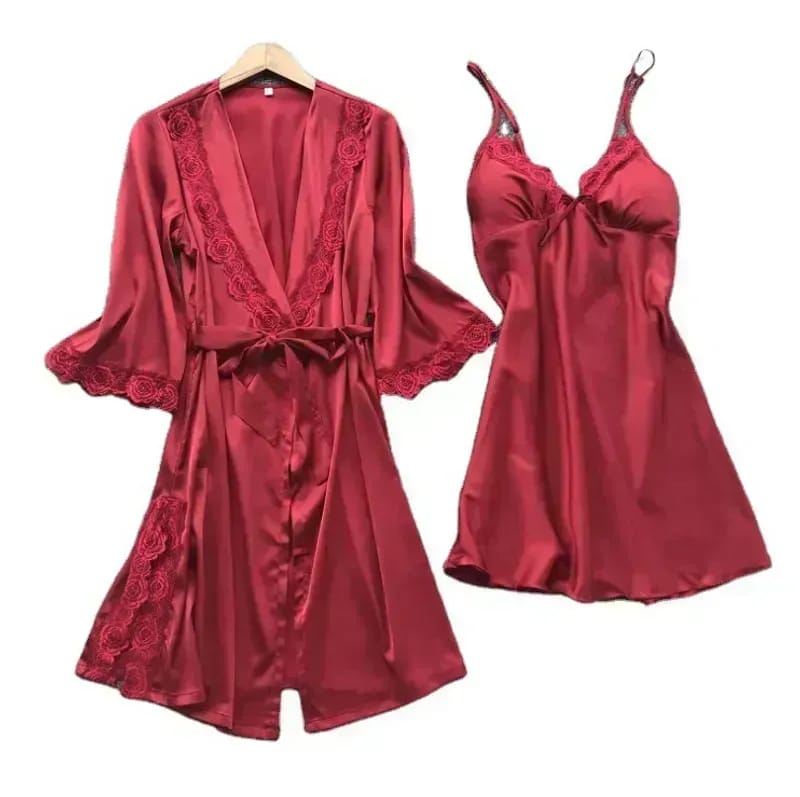 Pijama bata camison color rojo