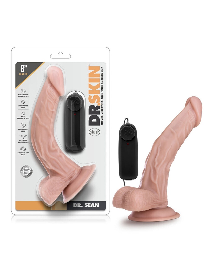 Blush Dr. Skin Dr. Sean 8&quot; Cock w/Suction Cup - Vanilla