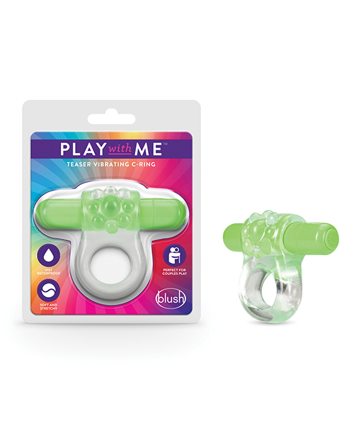 Blush Play with Me Teaser Vibrating C Ring Green