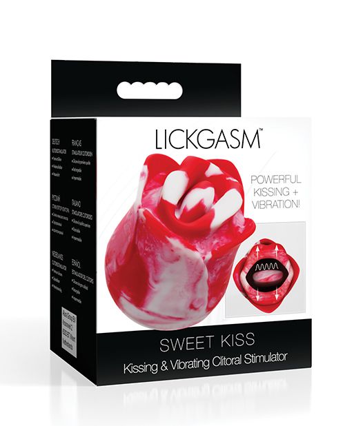 Lickgasm Sweet Kiss Kissing &amp; Vibrating Clitoral Stimulator - Swirl