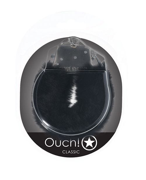 Shots Ouch! Classic Fluffy Handcuffs - Black