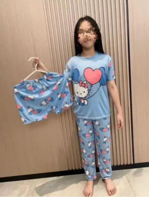 Pijama KIDS de dibujos animados de tres piezas