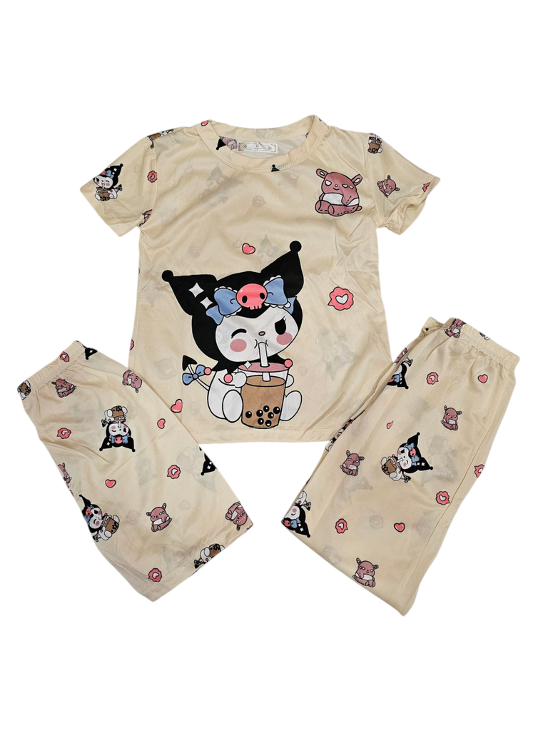 Pijama KIDS de dibujos animados de tres piezas