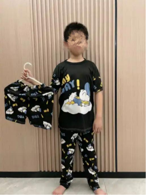 Pijama KIDS de dibujos animados de tres piezas