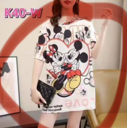 Camisa oversized de dibujos animados unitalla