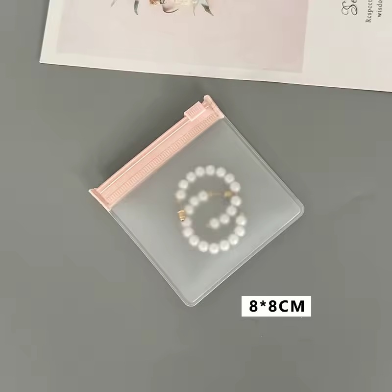 bolsas de joyería transparentes, semitransparentes, de plástico 8x8 cm