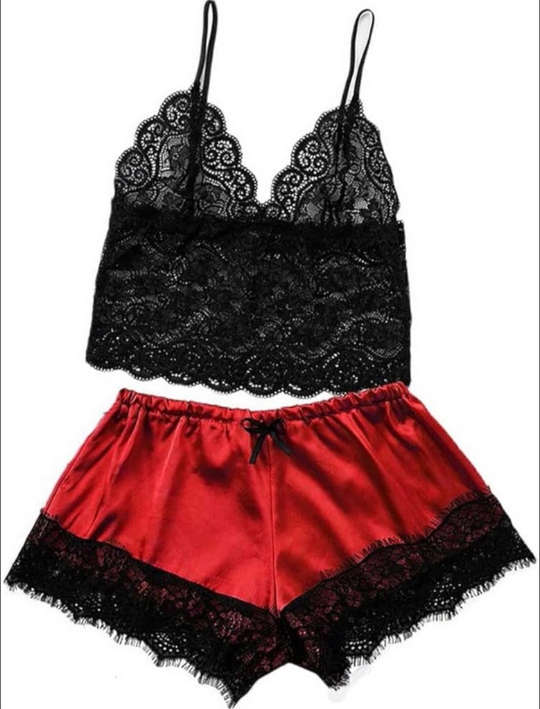 Conjunto de pijama para mujer de encaje
