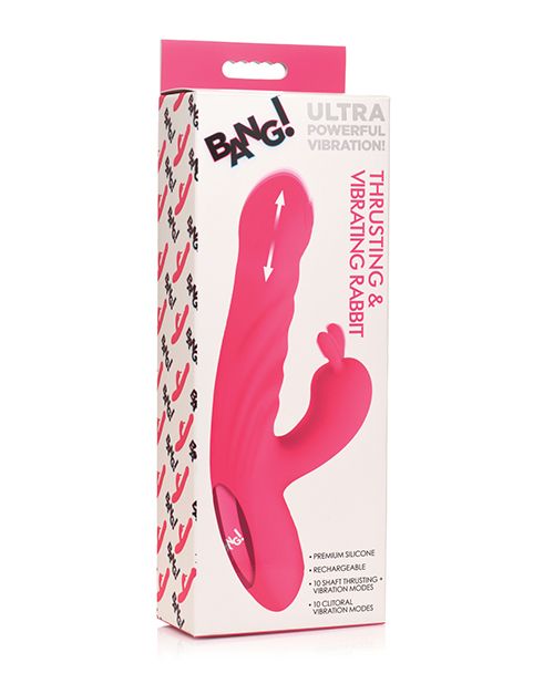 Bang! 10X Thrusting &amp; Vibrating Rabbit - Pink