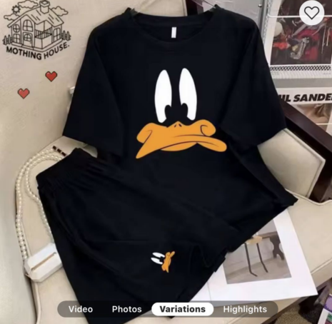 Pijama Short de dibujos animados