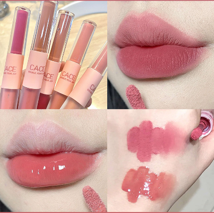 Tinte o brillo de labios de doble punta mate/aterciopelado. (#04)