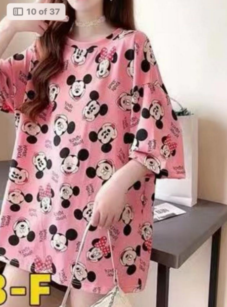 Camison oversized de dibujos animados