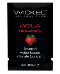 Wicked Sensual Care Aqua Water Based Lubricant-1 oz Strawberry