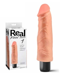 Real Feel No. 1  Long 7.5" Vibe Waterproof - Mutli-speed Flesh