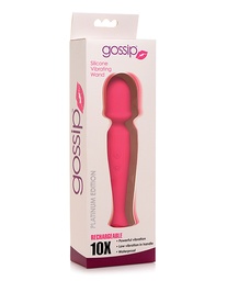 [653078942385] Curve Novelties Gossip Silicone Vibrating Wand 10x - Magenta