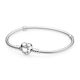 Pulsera Moments Cadena de Serpiente con cierre de Corazón