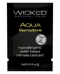 [713079902013] Wicked Sensual Care Hypoallergenic Aqua Sensitive Water Based Lubricant - .1 oz
