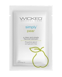 [713079911305] Wicked Sensual Care Simply Water Based Lubricant - .1 oz Pear