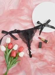 Classic Sexy Bragas con encaje floral sin entrepierna