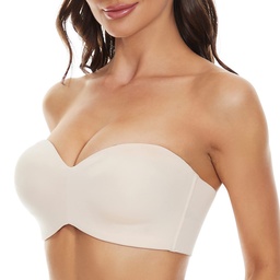 Bra sin tirantes color beige