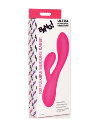 [848518052094] Bang! 10X Flexible Silicone Rabbit - Pink