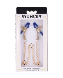 [646709099794] Cougar Chained Nipple Clamps