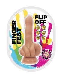 [818631037223] Finger Fest Flip Off Dildo - Flesh