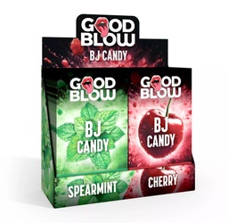 [848518057297,848518057280] Good Blow Bj Candy Display - UNIDAD Spearmint/Cherry
