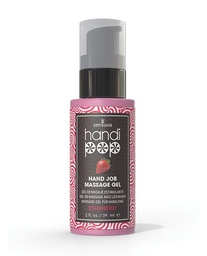 [810002663840] Handipop Hand Job Massage Gel - 2 oz Bottle Strawberry