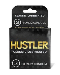 [810030311003] Hustler Classic Lubricated Premium Condoms - Pack of 3