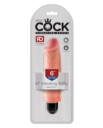 [603912743791] King Cock  6&quot; Vibrating Stiffy - Flesh