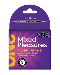 [726893110038] One Mixed Pleasures Condoms - Box of 3