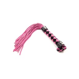 [802991612541] Plesur 15&quot; Leather Flogger - Pink