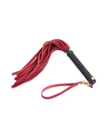 [821555179177] Plesur Mini Leather Flogger - Red