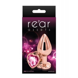 [657447103162] Rear Assets Rose Gold Heart Medium - Pink