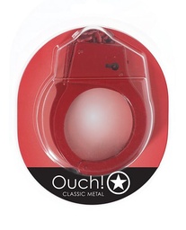 [8714273058294] Shots Ouch! Classic Metal Handcuffs - Red