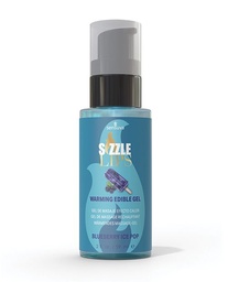 [810002664120] Sizzle Lips Warming Gel - 2 oz Bottle Blueberry Ice Pop