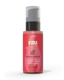 [810002664182] Sizzle Lips Warming Gel - 2 oz Strawberry