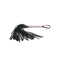 [669729801666] Spartacus Faux Leather Flogger - Pink