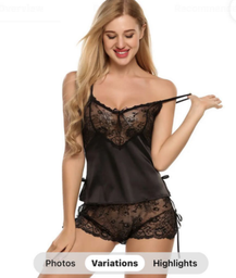 [3837080220] Pijama de satin Sensuel