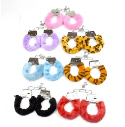 Esposas mullidas y peludas con llave de metal, muñecas para cosplay, disfraces, fiestas, BDSM, productos de bondage