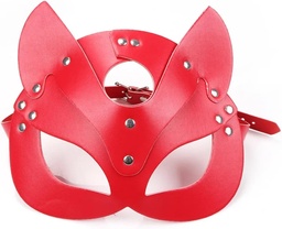 [3867190160] máscara de zorro, cola y tapón anal, tapón de metal para ano, cuello de tapón de culo, máscara de medio gato, fiesta, máscara sexy para adultos