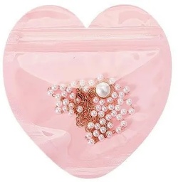 [3868150005] PVC Forma De Corazón Color Sólido Bolsa De Joyería 10x10