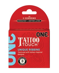 [726893114944] One Tattoo Touch Condoms - Pack of 3