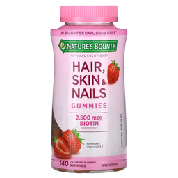 Nature's Bounty Optimal Solutions Hair, Skin & Nails Gummies with Biotin  - 140ct