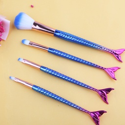 princesa  de nailon corrugado handgriff aus kunststoff pinceles de maquillaje juego de 4 piezas