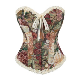 Corset color floreado moldeador de cintura para halloween