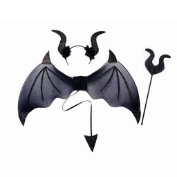 Conjunto de tres piezas de murcielago para halloween