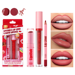 Set de labios 3 en 1 de larga duración.