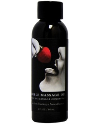 [879959004397] Earthly Body Edible Massage Oil - 2 oz Strawberry